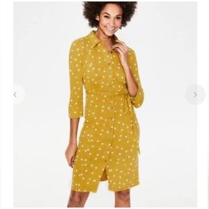 Boden Shirt Dress polka dot women’s size 10